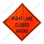 Roll Up Sign & Stand - Left Lane Closed Ahead Message Standard Reflective Vinyl Roll Up Traffic Signs